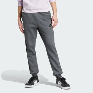 adidas Men’s Essentials 3-Stripes Fleece Pants Dark Grey Heather Black Size M